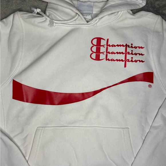 Mens Champion Coca Cola White Hoodie Limited - Picture 4 of 8